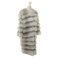 Yves Salomon Cashmere coat with fur trim