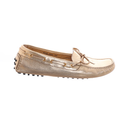 Carshoe Slippers/Ballerinas Leather in Gold