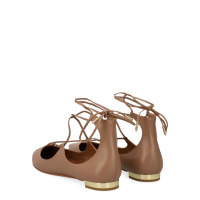 Aquazzura Slipper/Ballerinas aus Leder in Beige