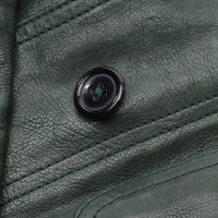 Jil Sander Jacke/Mantel aus Leder in Grün