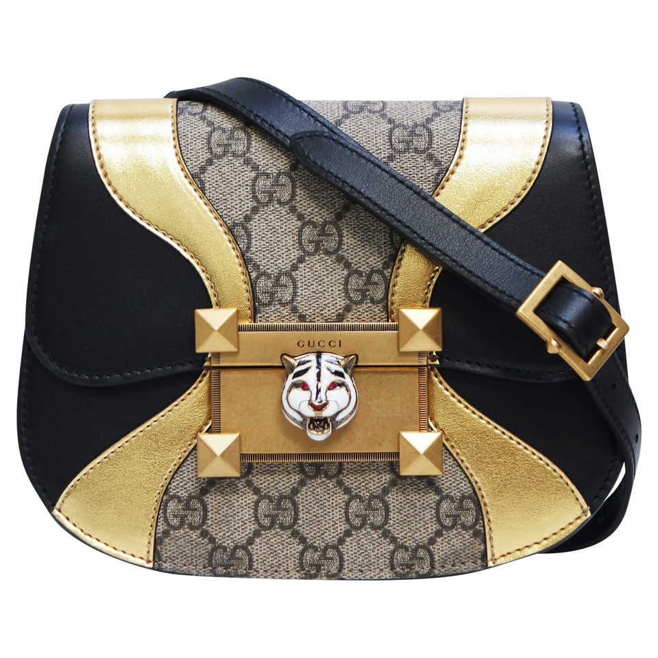 Gucci Handtas Leer in Goud