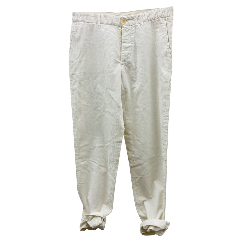 Helmut Lang Paio di Pantaloni in Cotone in Bianco