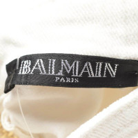 Balmain Kleid aus Baumwolle in Weiß