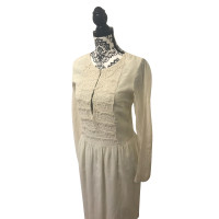 Antik Batik Dress in silk and cotton White