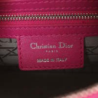 Christian Dior Lady Dior Medium aus Leder in Fuchsia