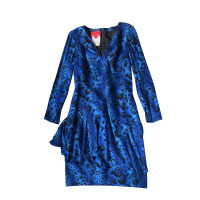 Emanuel Ungaro Elegant silk dress in Royal Blue