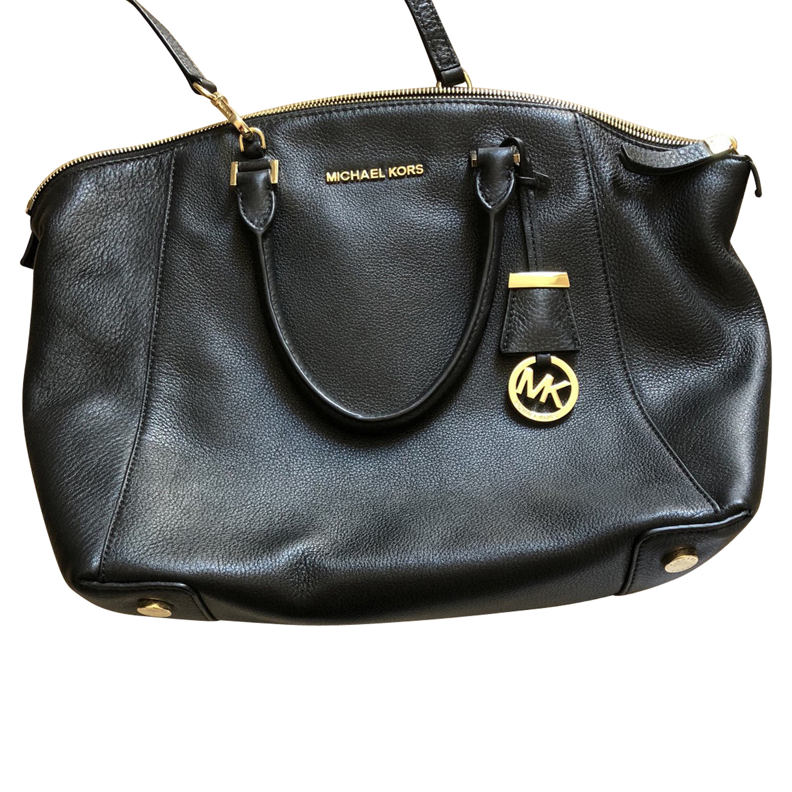 Michael Kors Handbag Leather in Black - Second Hand Michael Kors Handbag  Leather in Black buy used for 230€ (3680403)