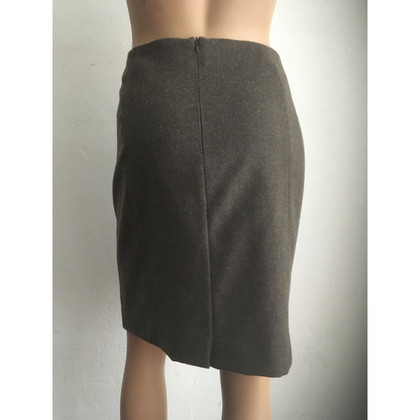 Turnover Skirt Wool in Grey