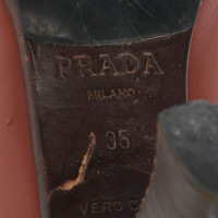 Prada Pumps/Peeptoes Leer in Bruin