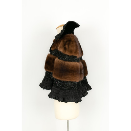 Christian Lacroix Giacca/Cappotto in Pelliccia in Nero