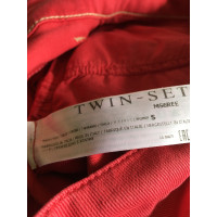 Twin Set Simona Barbieri Shorts Jeans fabric in Red