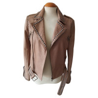 Ash Jacke/Mantel aus Leder in Taupe