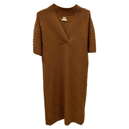 Hermès Kleid aus Baumwolle in Ocker