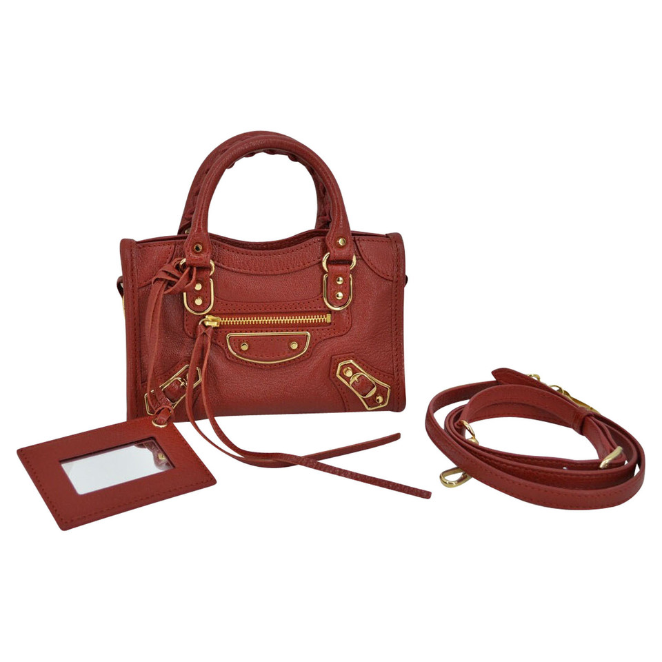 Balenciaga Handtasche aus Leder in Rot