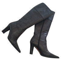 Luciano Padovan python leather boot