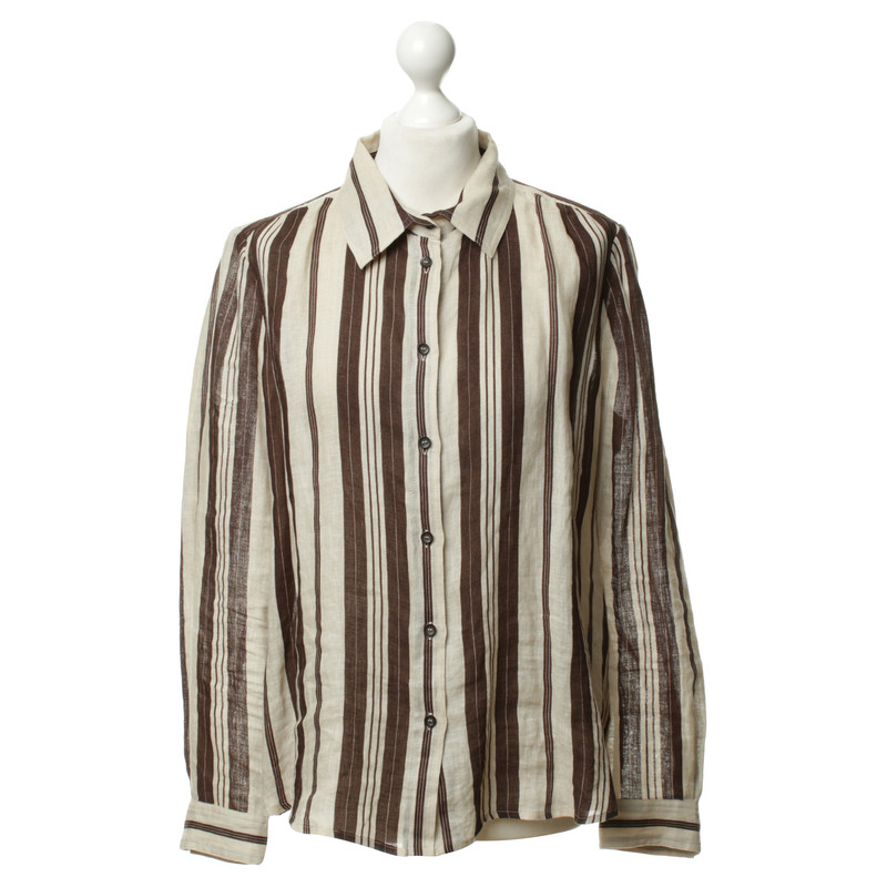 Chloé Camicia in lino con strisce
