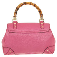 Gucci Bamboo Bag aus Leder in Rosa / Pink