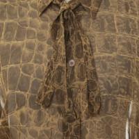 René Lezard Reptielen-print blouse