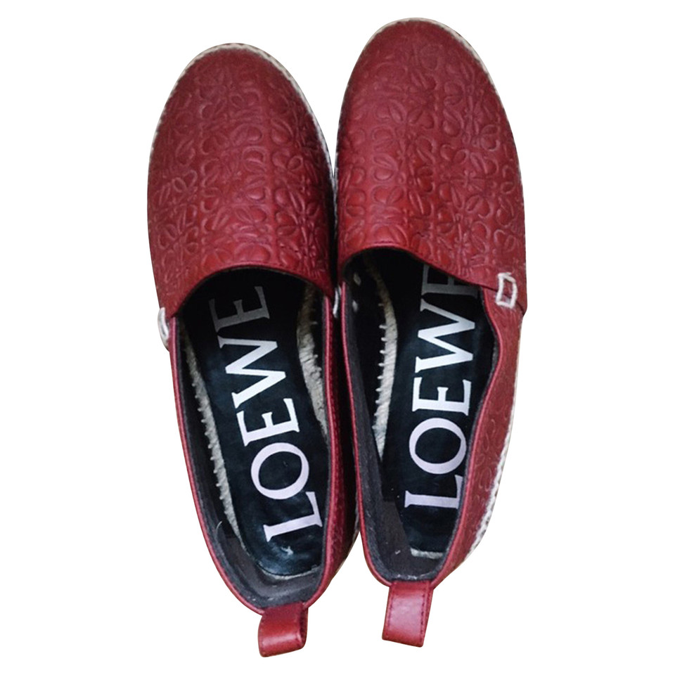 Loewe Sandals Leather in Red