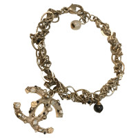 Chanel braccialetto colorato in oro con ciondolo logo