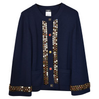 Chanel Giacca/Cappotto in Cashmere in Blu