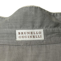 Brunello Cucinelli Blouse à manches courtes gris