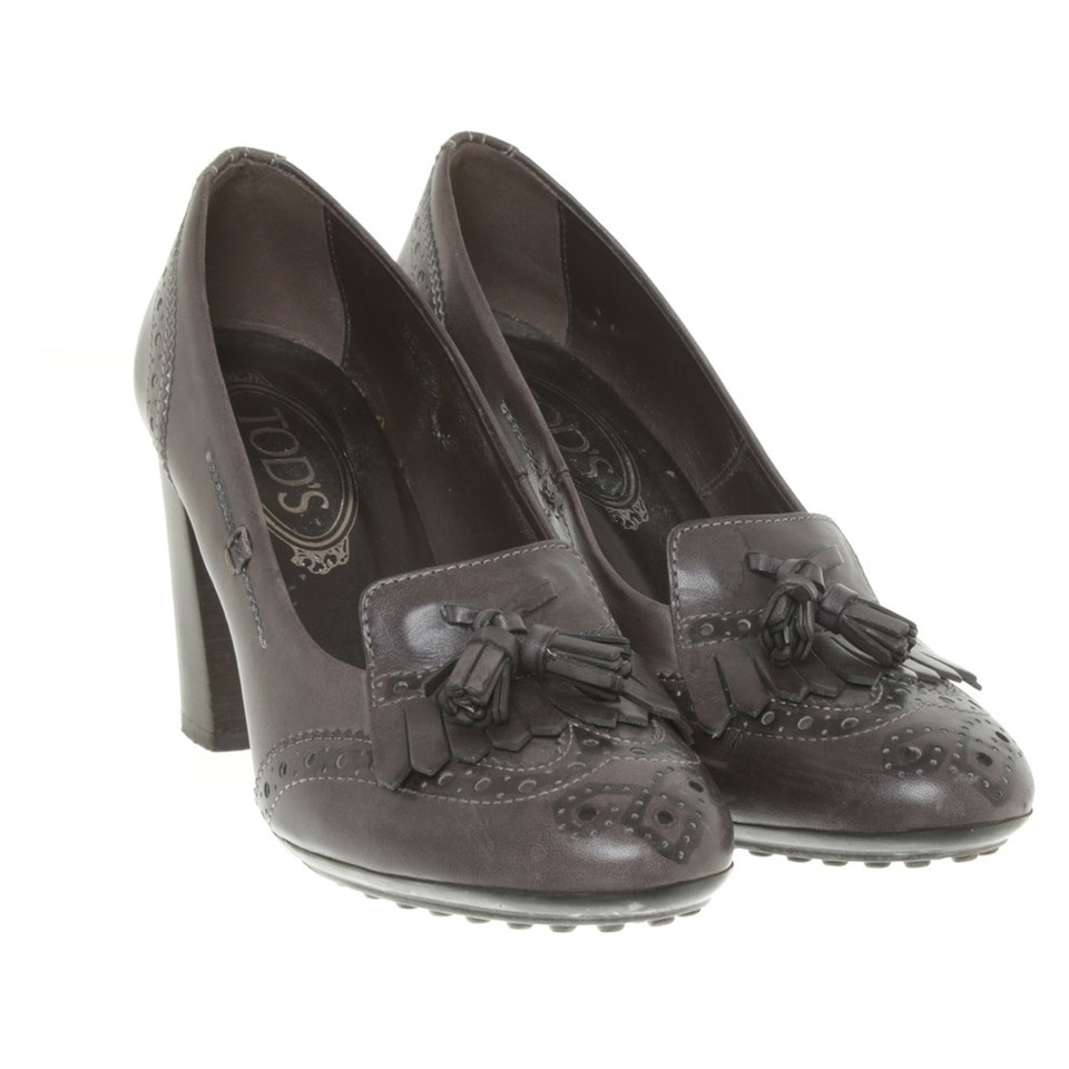 Tod's pumps in antraciet
