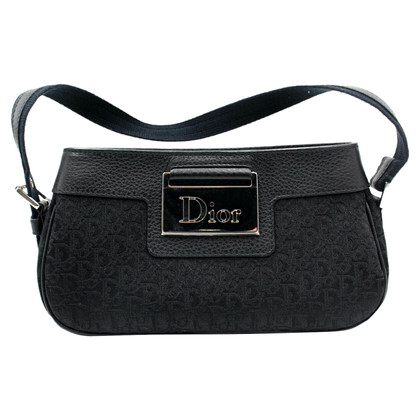 Dior Clutch Bag Canvas in Black