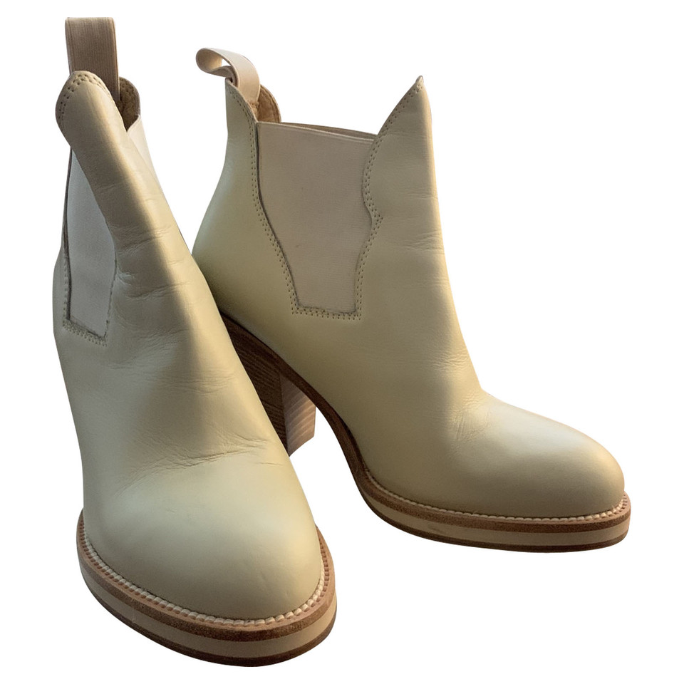 Acne Ankle boots Leather in Beige