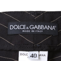 Dolce & Gabbana Pantaloni neri con gessato