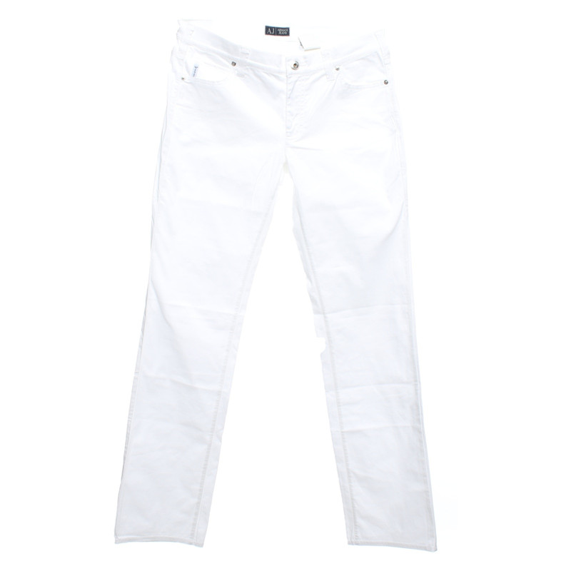 armani white trousers