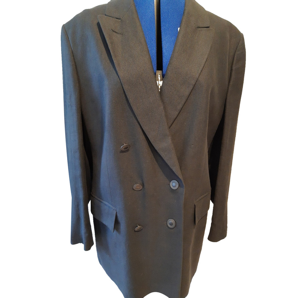 René Lezard Blazer Linen in Black