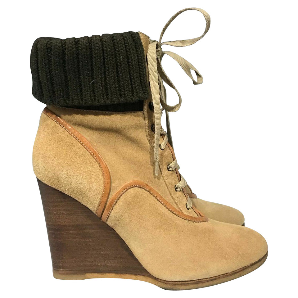 Chloé Ankle boots Suede in Beige
