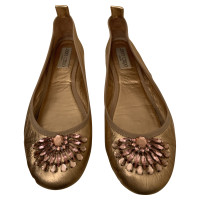 Jimmy Choo Slipper/Ballerinas aus Leder in Rosa / Pink