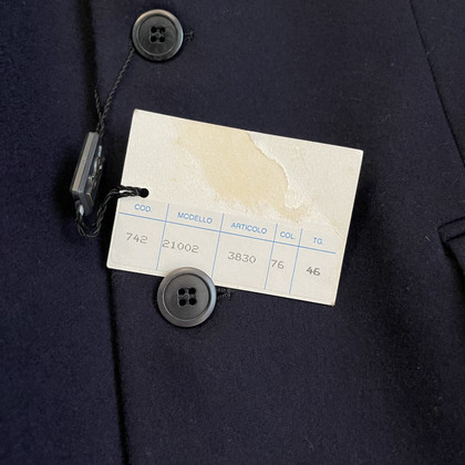 Yves Saint Laurent Jacke/Mantel aus Wolle in Blau