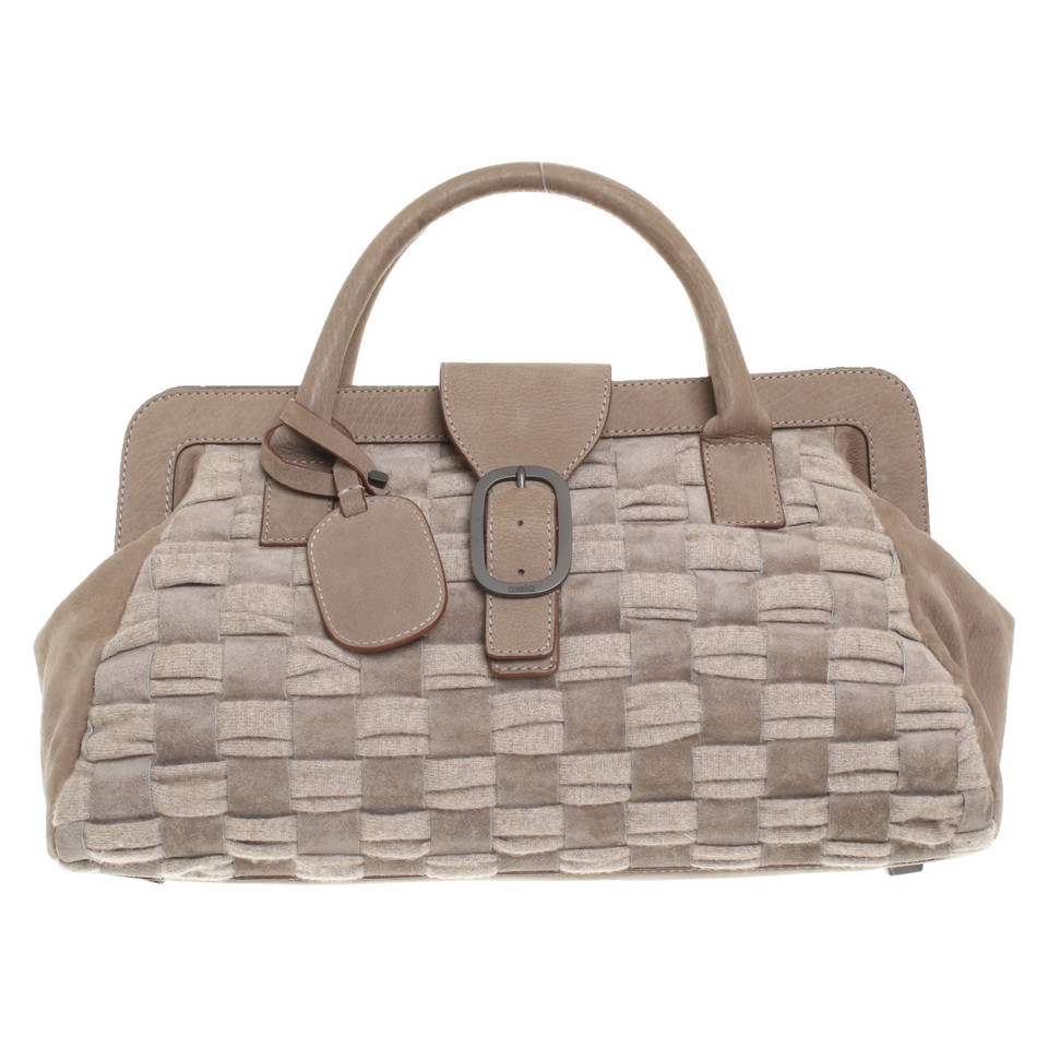 Malo Handbag Leather in Taupe