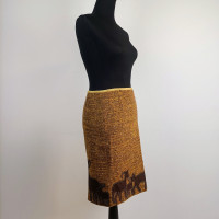 Jc De Castelbajac Skirt Wool in Brown