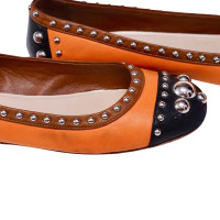 Prada Slipper/Ballerinas aus Leder in Orange