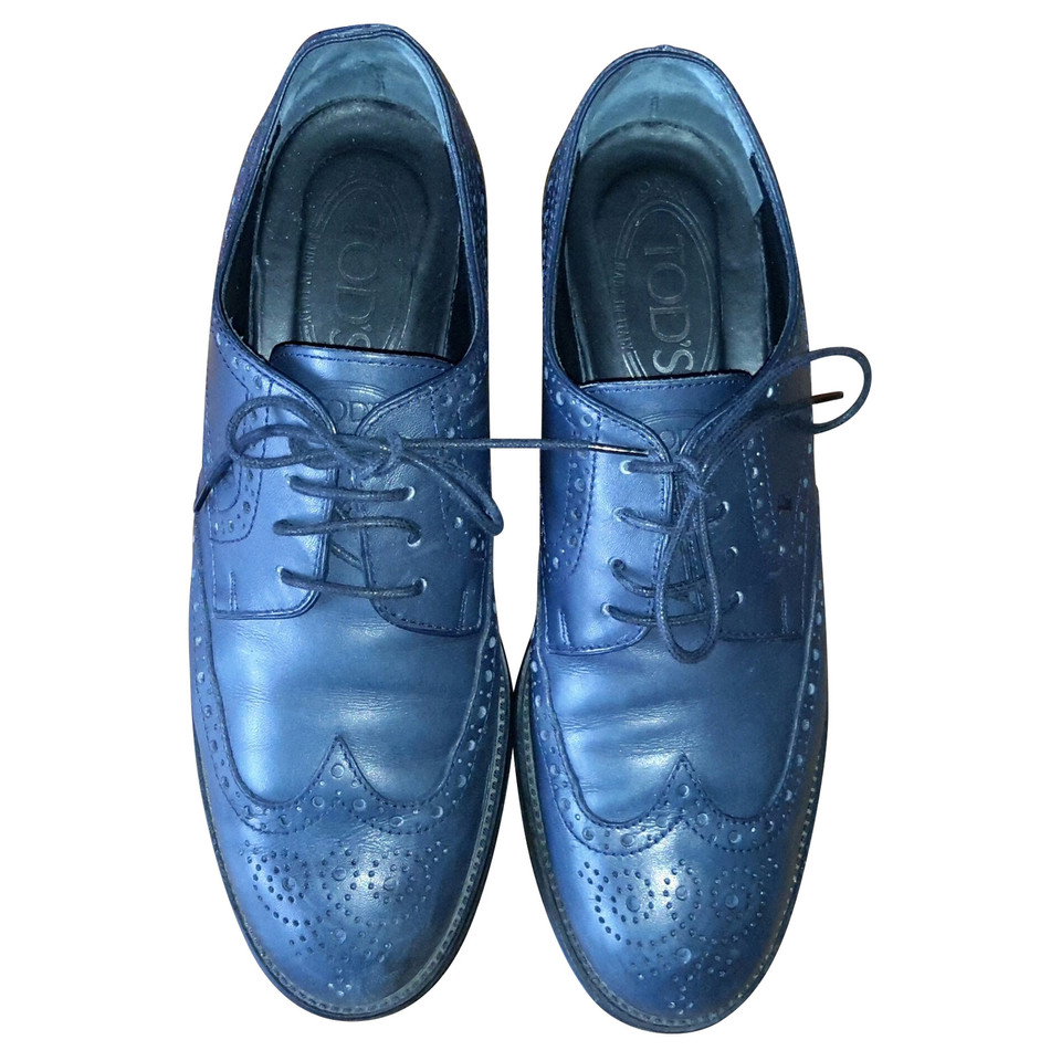Tod's Lace-up shoes Leather in Blue