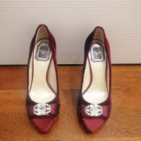 Christian Dior Pumps/Peeptoes Leather in Bordeaux