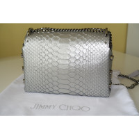 Jimmy Choo Umhängetasche aus Leder in Silbern