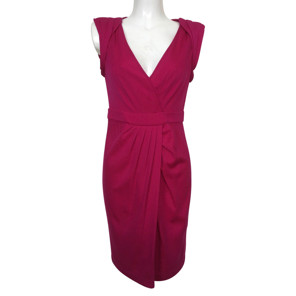 Diane Von Furstenberg Kleid aus Wolle in Fuchsia