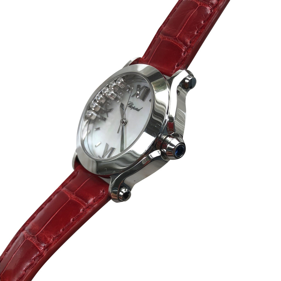 Chopard Armbanduhr aus Stahl in Bordeaux