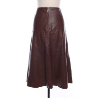 Repeat Cashmere Skirt Leather in Brown