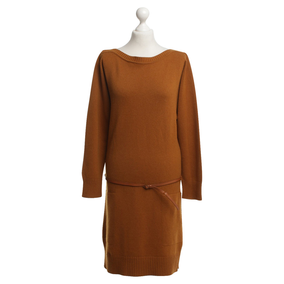 Hermès Ocher cashmere dress