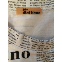 John Galliano Oberteil aus Baumwolle in Weiß