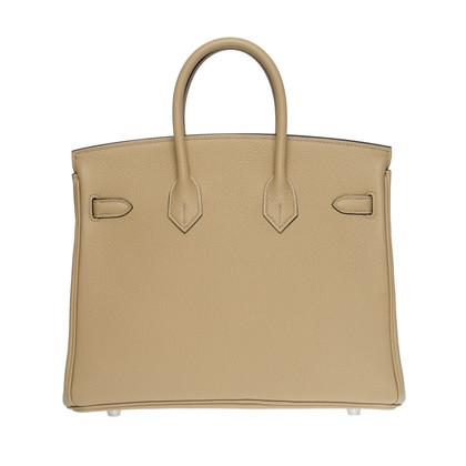 Hermès Birkin Bag 25 aus Leder in Beige