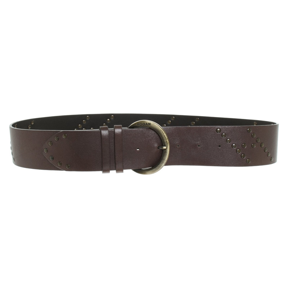 Hogan Lederen riem met studs