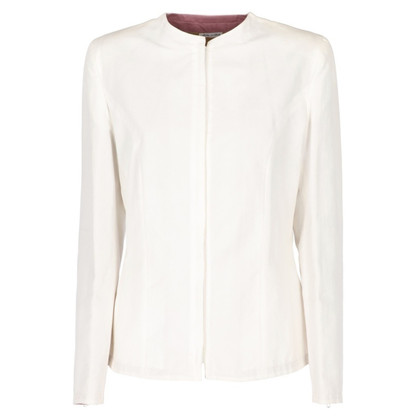 Emporio Armani Jacke/Mantel aus Baumwolle in Weiß