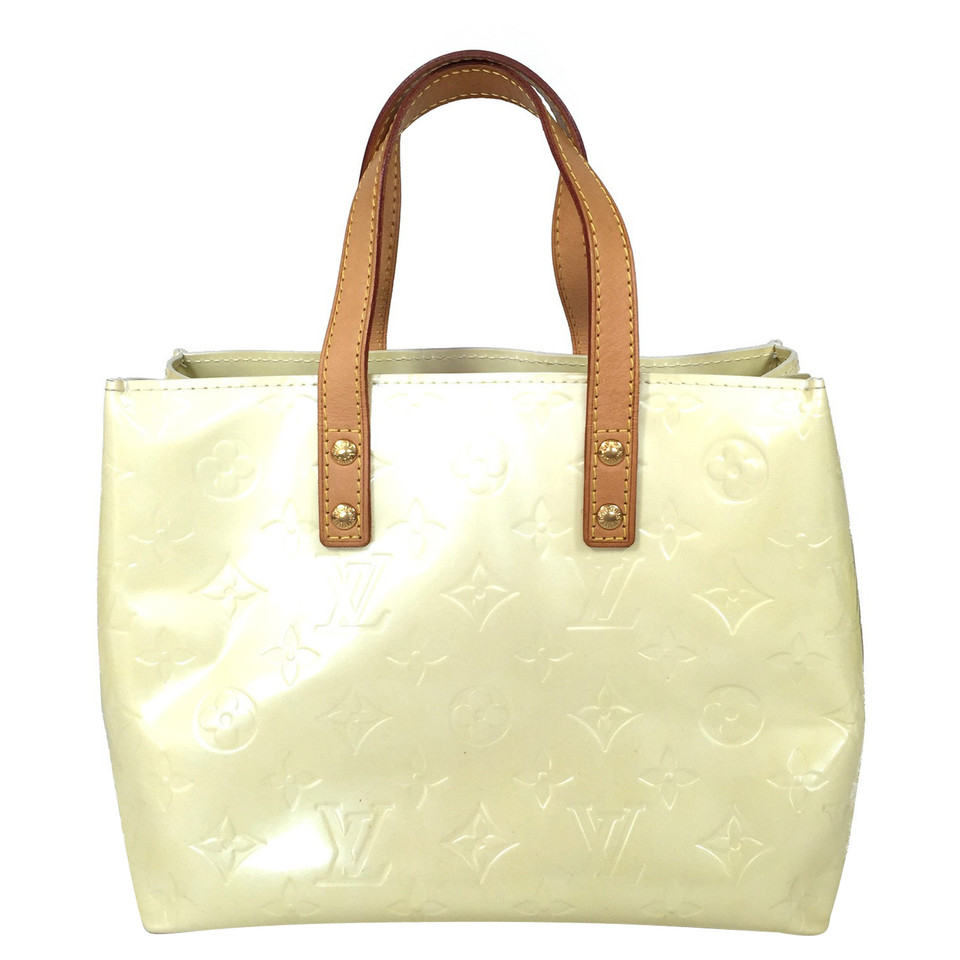 Louis Vuitton Reade PM aus Lackleder in Creme